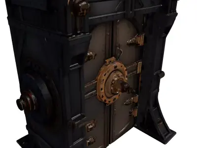 Industrial Heavy Vault Door 3D model