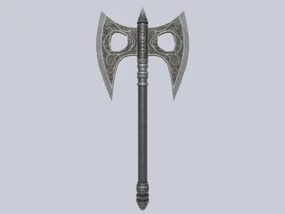Fantasy axe Low-poly 3D model order