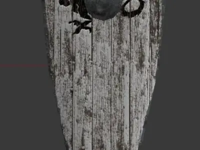 Low Poly Kite Shield Low-poly 3D model