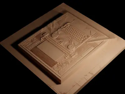 Typewriter CNC 3d Print High Relief Sand Casting 3D print model