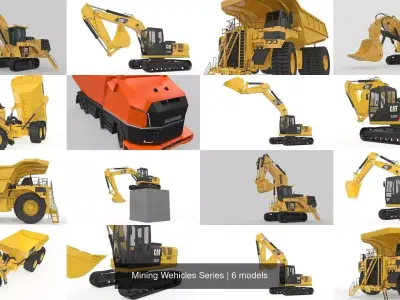 Mining Wehicles Series 3D Model Pack