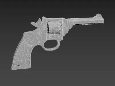 Webley WW2 Weapon Low-poly 3D model