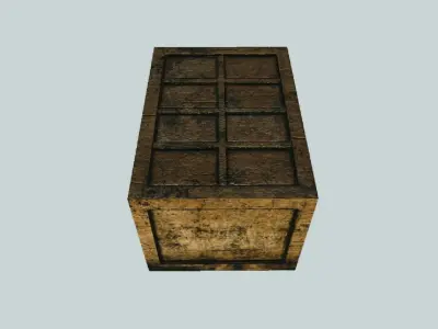Crate wooden chest 3D model