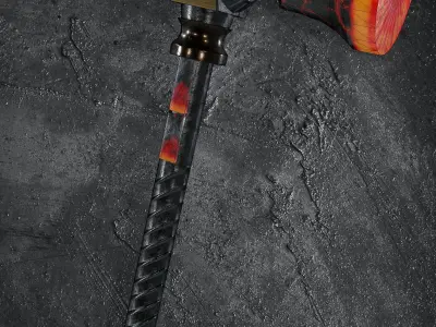 The Hammer of Hephaestus Low-poly 3D model