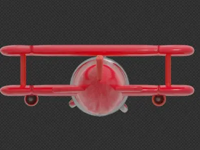 Plane 3d model Low-poly 3D model