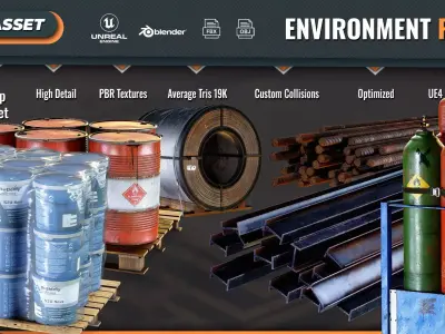 Environment Prop Vol 1 Low-poly 3D model