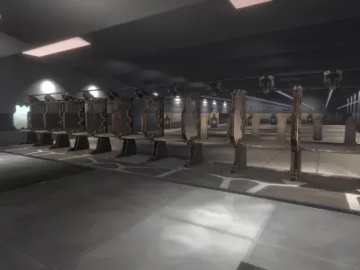 Shooting Range Interior  3D model