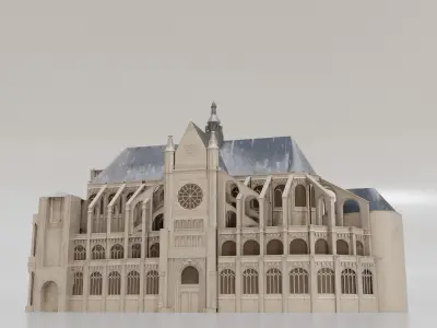 Saint Eustache Church Paris 3D model