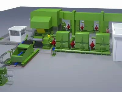 Cold Rolling Mill 3D model