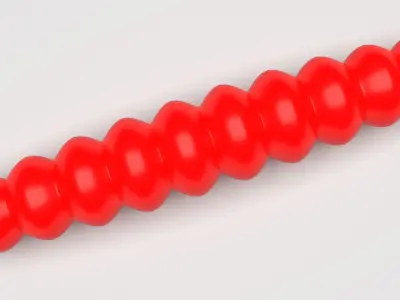 Red Monster Worm 3D model