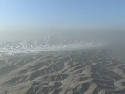 Epic 200km Mountain Range - Cinematic Aerial Background 3D model