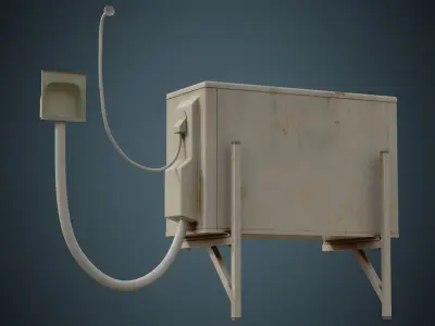 Air Conditioner 5B Low-poly 3D model