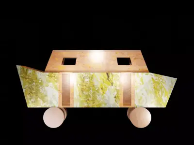 Funny toy car  Low-poly 3D model