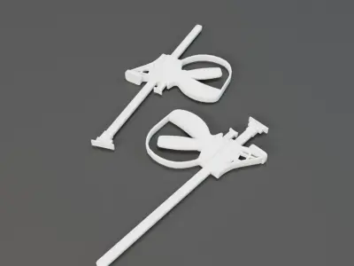 Realistic Industrial Clamp with PBR Texture Low-poly 3D model