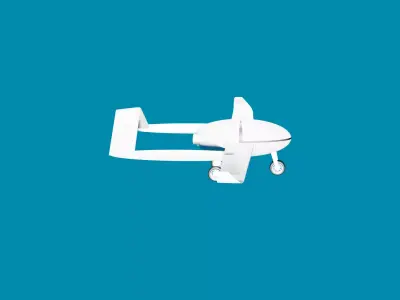 Plane paper airplane 3D model