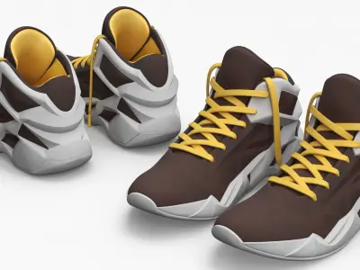  Geometric Sports Footwear Pair 