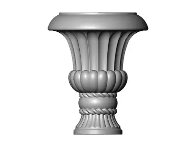 Decorative Vase and Urn with rope motifs 3D print model purchase