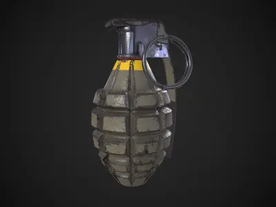 MK2 Grenade Low-poly 3D model