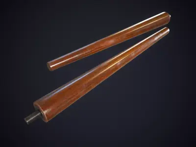 Table leg melee Low-poly 3D model