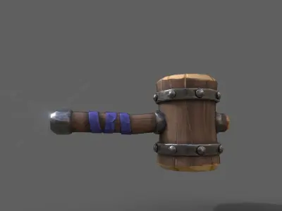 Hammer fortnite Free low-poly 3D model
