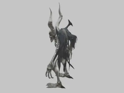 Skeleton Demon Character Low-poly 3D model