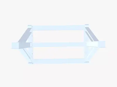 Industrial Storage Rack Low-poly 3D model