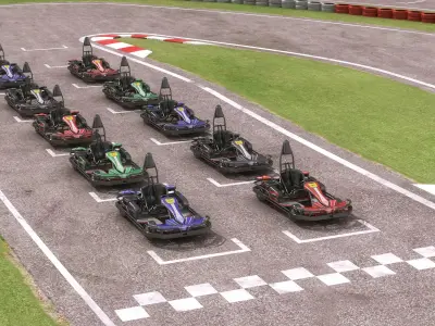 Go Karting Race Track 3D model