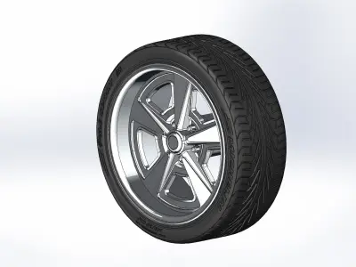 Custom wheels US Mags TransAm for your scale model 3D print model