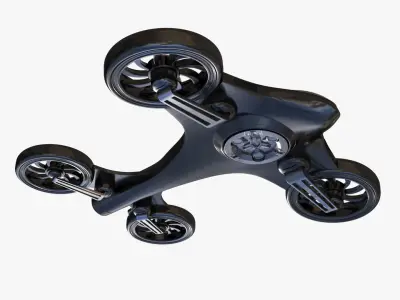Quadcopter Drone PBR Low-poly 3D model