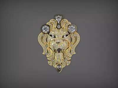 lion leon pendant 3D print model