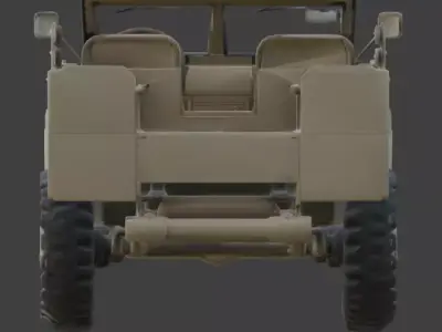 WWII Half-Track Desert Carrier  Model Low-poly 3D model