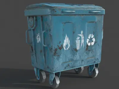 Garbage bin 3D model