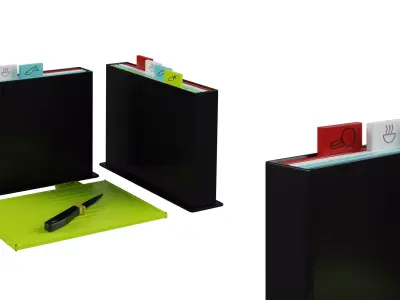 Chopping Board Set 01 Free low-poly 3D model