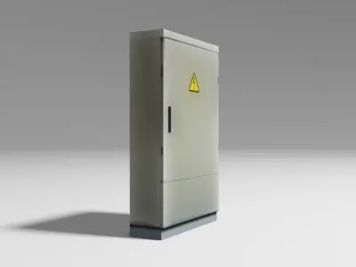 Transformer Box Vertical Low-poly 3D model