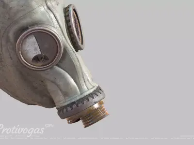 Protivogas GP5 based on scan PBR 3D model