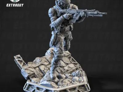 Omnibus Pilot 100mm and 32mm 3D print model