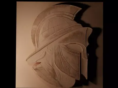 helmet CNC 3d Print High Relief Sand Casting 3D print model