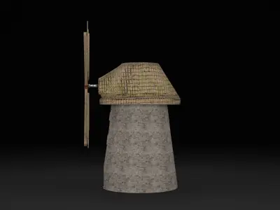 Water Pumping Windmill Animated 3D Model Low-poly 3D model