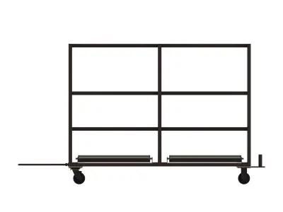 Roller Transfer Carts Trolley Free 3D model