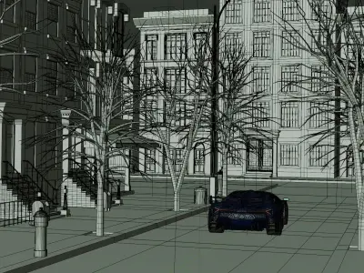 3D Animation of a Jet Fighter Launches a Missile at a Car 3D model