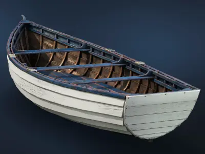 Boat wooden 3D model