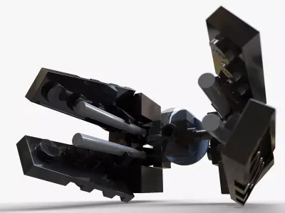 Lego Tie Interceptor Low-poly 3D model