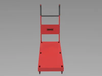 freight roughneck red Low-poly 3D model