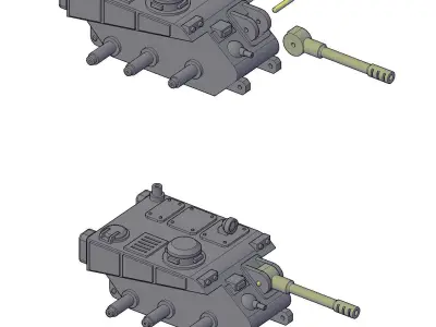 SCI-FI TANK MINIATURE 3D print model