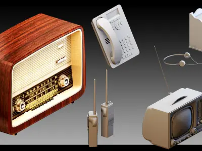 54 Old Devices- High detail 3d models 3D model