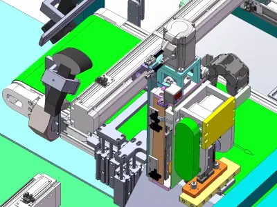 Dual-station real-time printing and labeling machine 3D model