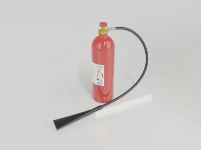 extinguisher fire equipments  Low-poly 3D model
