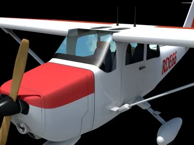 aviao cessna 172 3D model