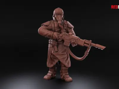 Death squad of the Imperial force Bionic legs 3D print model