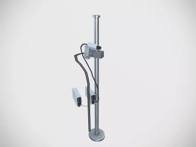 CCTV Camera With Stand Low-poly 3D model
